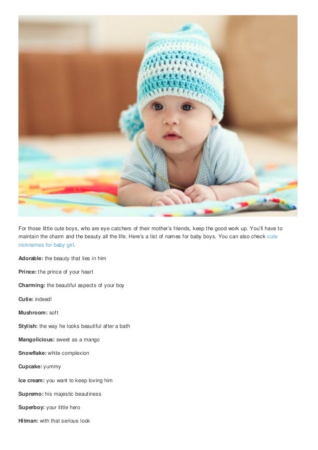 Top 100 Cute Pet Names For Baby Boy Cute Nicknames