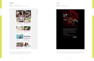 Medibank

T2 Tea

Designed by:

www.medibank.com.au

Designed by:

www.t2tea.com

Subject line:

be. magazine busts the most common obesity myths

Subject line:

T2 House of Pomegranate

Nonconformists

Nonconformists
Placing the call to action within the image instead of below it - even when you’re

When you’re trying to convey a sense of luxury, sometimes it makes sense to bypass a traditional call to

not featuring a video? Not the most conventional approach, but this well-balanced,

action button. T2 Tea shows us how to drive results in style with their rich imagery and descriptive copy.

informative newsletter from Medibank shows us how it can be done well.

70

71

 