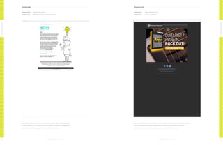 Unstuck

Toontrack

Designed by:

www.unstuck.com

Designed by:

www.toontrack.com

Subject line:

Weekly Newsletter Announcement

Subject line:

Are you a guitarist

Nonconformists

Nonconformists
Very few would think to send a newsletter announcing upcoming changes

This email features a product image with one sentence and single call to action

subscribers and encourage them to update their preferences.

80

The team at Toontrack knows how to keep it simple - and it works for their subscribers.

in the newsletter - but Unstuck uses their plans to redesign to engage their

button - and it doesn’t need anything more than that to drive results.

81

 