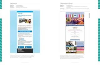 Touchnote Ltd

The Devonshire Arms Hotel

Designed by:

www.touchnote.com

Designed by:

www.wearecoda.com

Subject line:

Wow. You remembered!

Subject line:

2 mouthwatering menus, one gorgeous location at The Devonshire Arms

Tested against:

Birthday cards - new from Touchnote
Tested against:

Celebrate this Valentines day at the beautiful Devonshire Arms at Bolton Abbey

at Bolton Abbey

Optimization Experts

Optimization Experts
Measuring an attention-grabbing subject line against one that’s strictly descriptive

Convention typically suggests that shorter, seasonal subject lines are better - and

is a common exercise for marketers. Touchnote proves it pays to test, by optimizing

this campaign for the Devonshire Arms Hotel shows us why accepting convention

their response with a simple - yet intriguing - subject line for this campaign.

can be a mistake. The response to this bright, visually engaging email was optimized
with a subject line that focused on the content instead of the holiday.

94

95

 