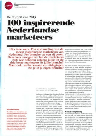 Top 100 inspirerende Nederlandse marketeers 2013