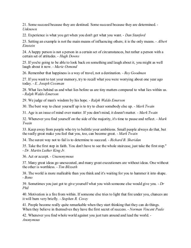 List Of Motivational Quotes - Fords