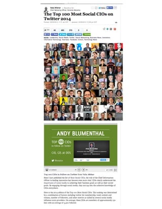Top 100 Most Social CIOs