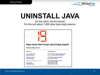 SO L U T ION




                       UNINSTALL JAVA
                                       [on the client, not the serv...
