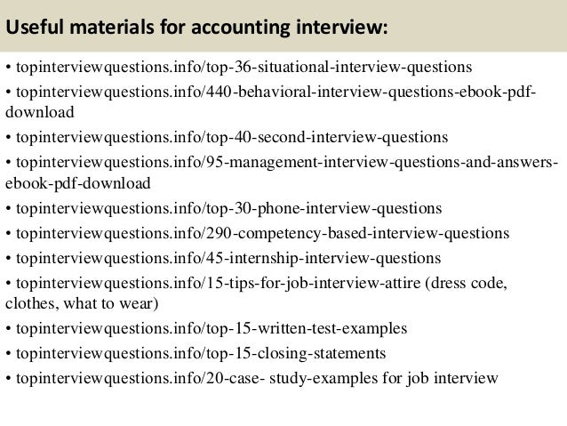 prepare for accounting interview