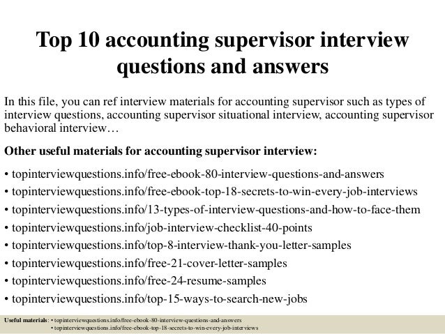 interview questions accountant