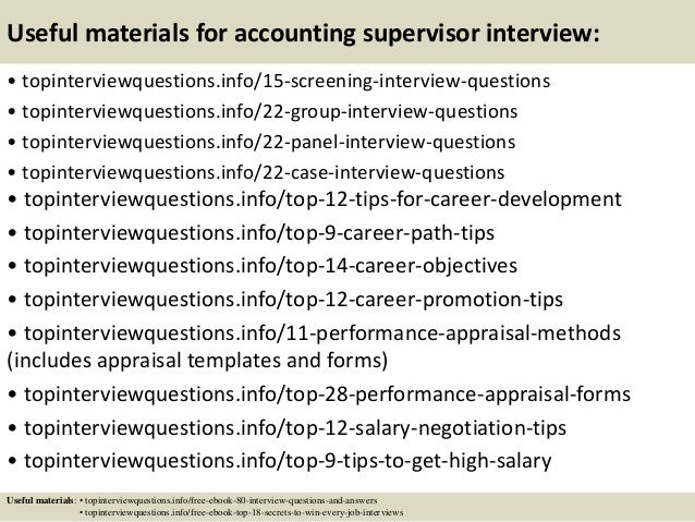 top 10 accounting supervisor interview questions and answers supervisor interview questions to ask