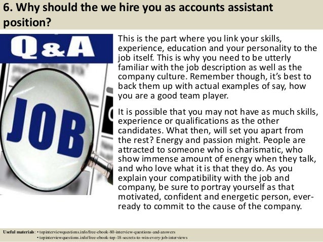 accounting assistant interview questions and answers