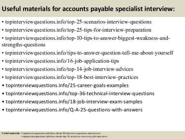 Top 10 accounts payable specialist interview questions and