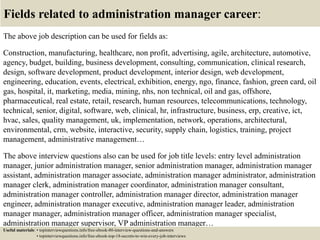 Top 10 administration manager interview questions and answers | PPTX