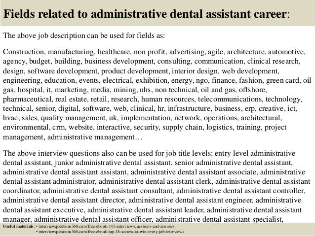 dental assistant questions