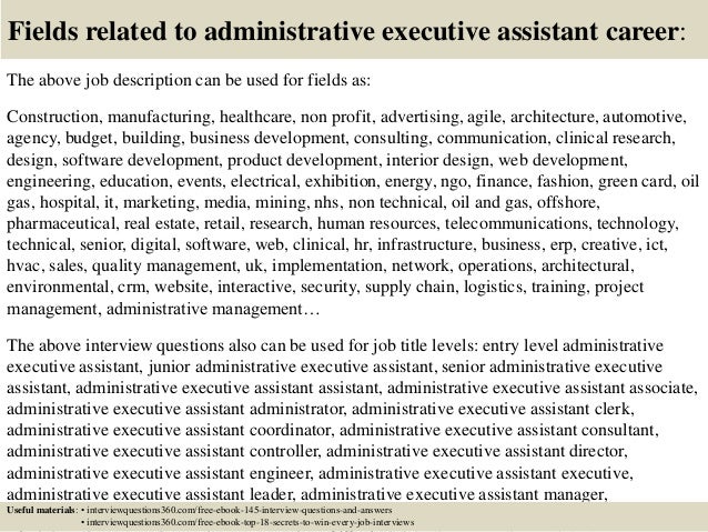 top 10 administrative executive assistant interview questions and ans executive assistant interview questions and answers