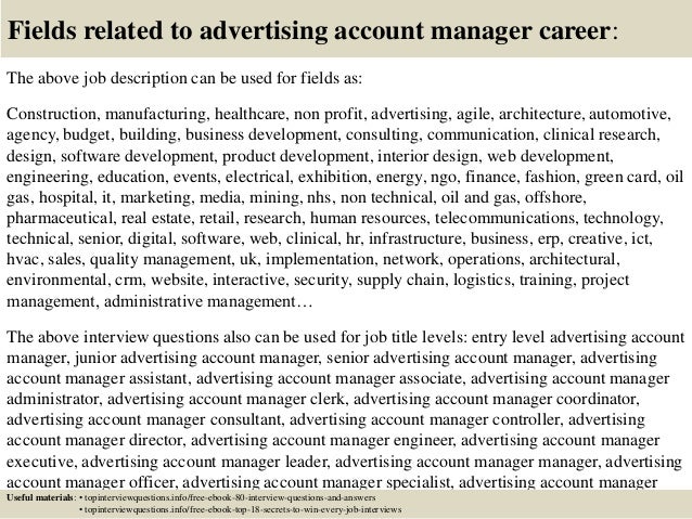 account manager interview questions and answers