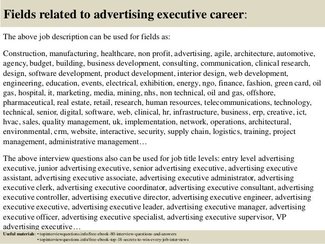 advertising executive job description