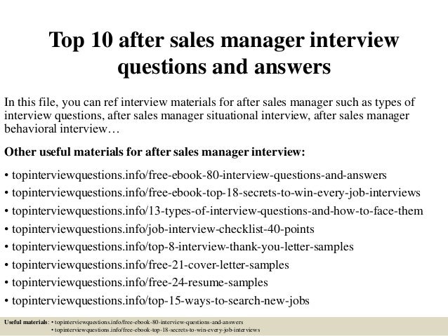 after an interview