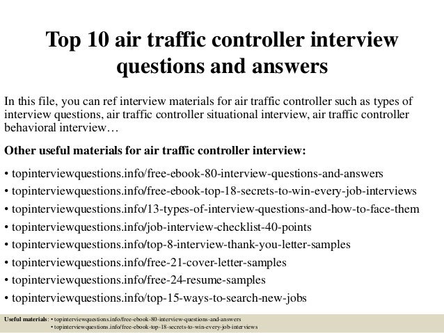 Top 10 air traffic controller interview questions and answers
