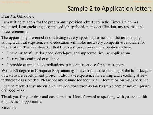 top 10 american express cover letter samples american express cover letter