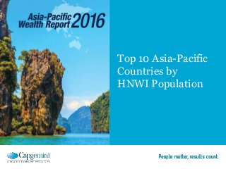 Top 10 Asia-Pacific
Countries by
HNWI Population
 