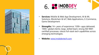 Top 10 App Development Companies in Saudi Arabia 2025 | PDF