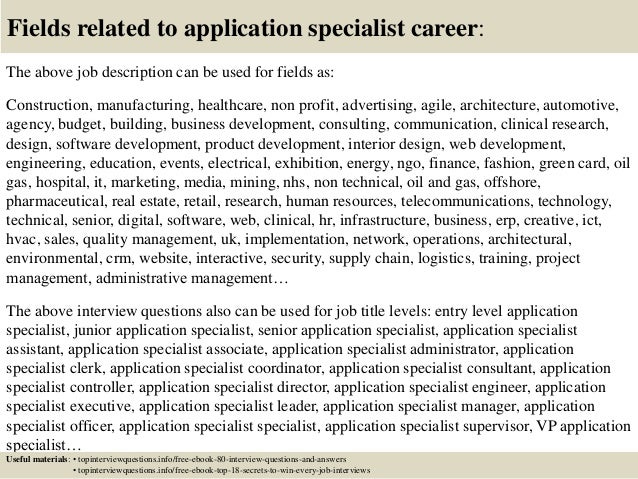 field application scientist cover letter top 10 application specialist questions and answers field application scientist cover letter top 10 application specialist questions and answers