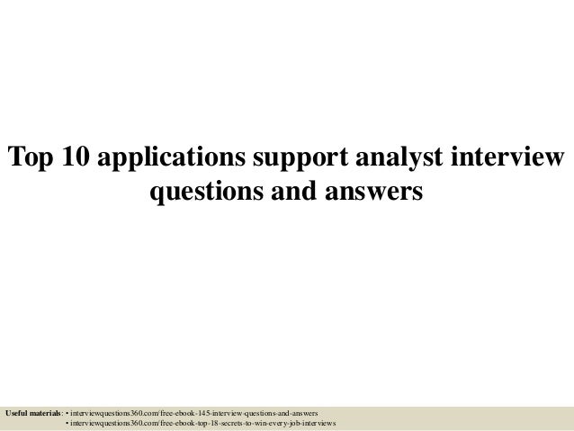 application support interview questions