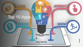 Top 10 Apps
Noah Stockton
&
Amy DeVito
 