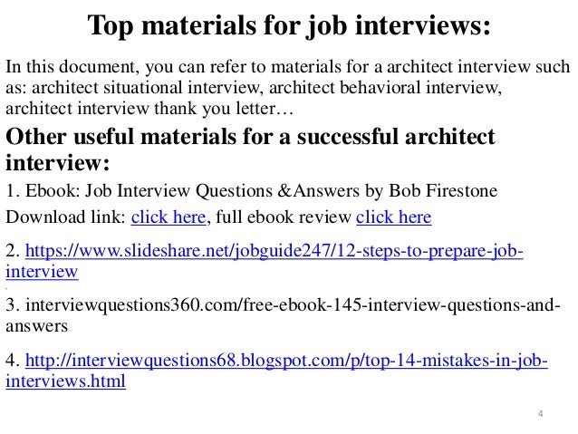 lominger interview architect