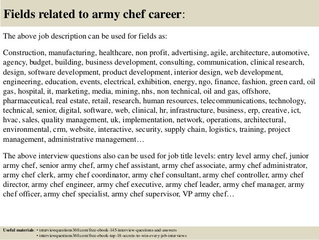 top 10 army chef interview questions and answers 18 638
