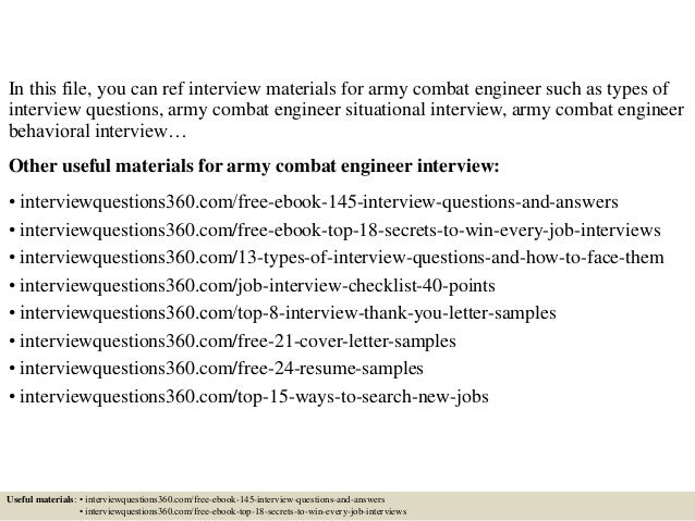 combat engineer resume