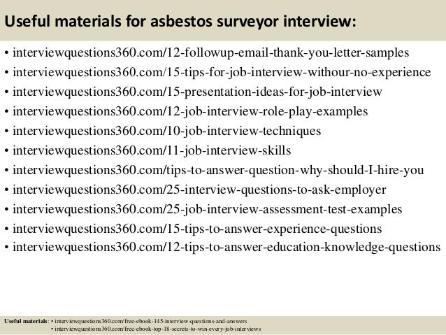 15 useful materials for asbestos surveyor