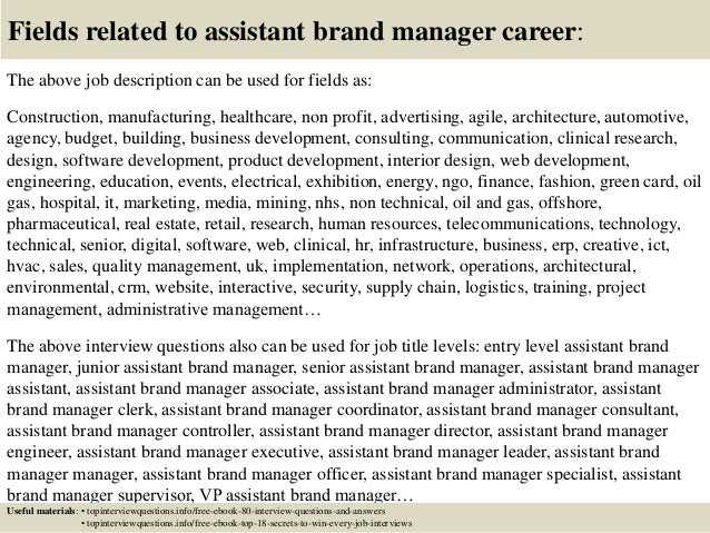 brand manager job description pdf
