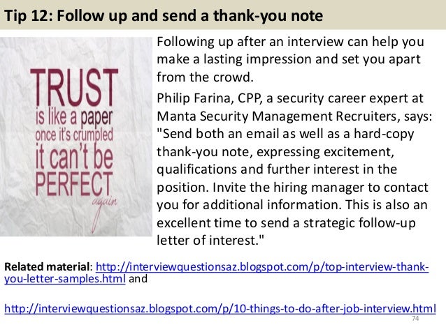 follow up questions after interview under fontanacountryinn com follow up questions after interview