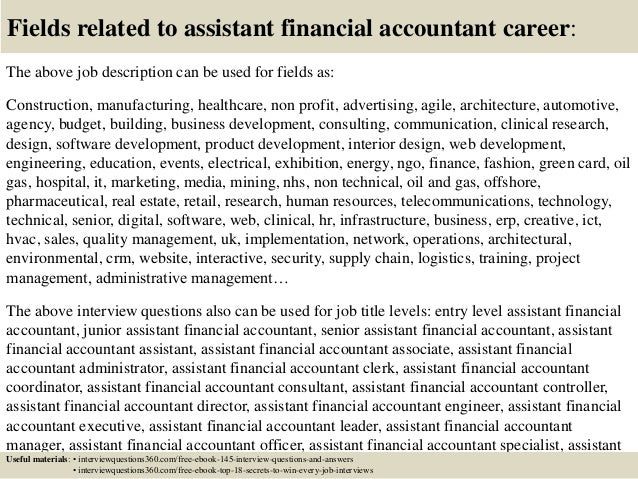 accounting assistant interview questions