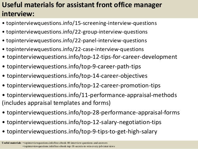 Office Interview Questions Remar
