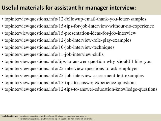top 10 assistant hr manager interview questions and answers hr manager interview questions and answers