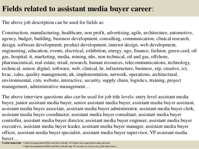 assistant media buyer cover letter