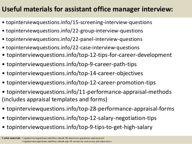 top 10 assistant office manager interview questions and answers interview questions office manager