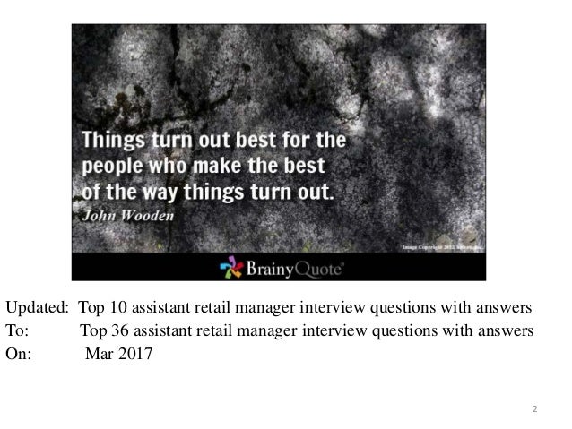 free ebook top 36 assistant retail manager interview questions with answers 1 2