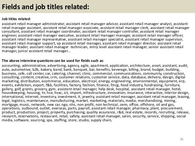 retail store manager interview questions