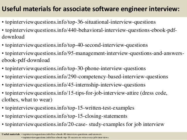 Top 10 associate software engineer interview questions and answers