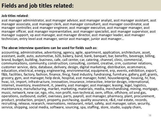 assistant director interview questions
