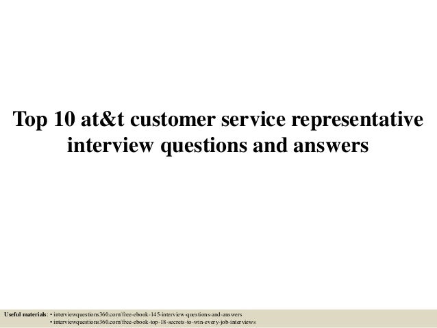 interview answers for customer service