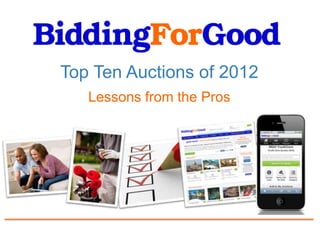 Top Ten Auctions of 2012
   Lessons from the Pros
 