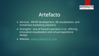 Top 10 Augmented Reality Development Companies France 2025 | PDF