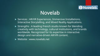 Top 10 Augmented Reality Development Companies France 2025 | PDF