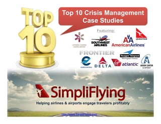 Top 10 Crisis Management
                     Case Studies
                                         Featuring:




Helping airlines & airports engage travelers profitably

                                                http://www.SimpliFlying.com
               http://www.SimpliFlying.com
 