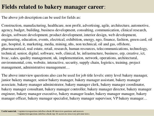 Top 10 bakery manager interview questions and answers Top 10 bakery manager interview questions and answers