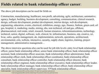 Top 10 bank relationship officer interview questions and answers | PPTX