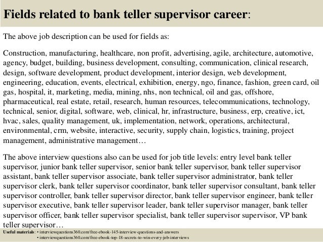 teller job description