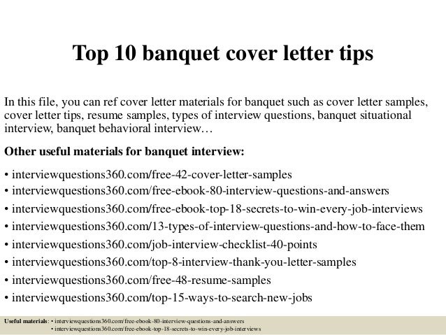 top 10 banquet cover letter tips 10 cover letter tips
